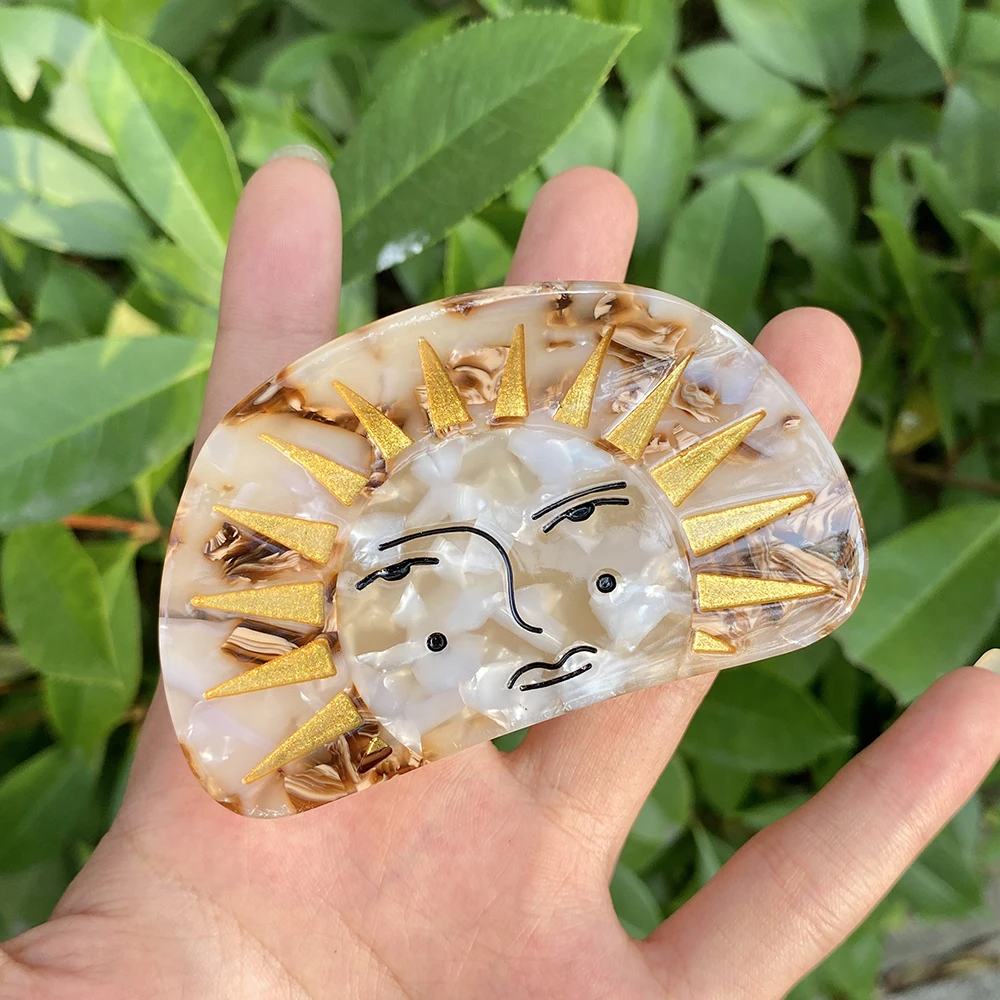 

Women's New Thick Ponytail Hair Clip Hair Accessory Tool Gift Creative Fun Semi-Circle Sun Acetate Hair Claw Clip