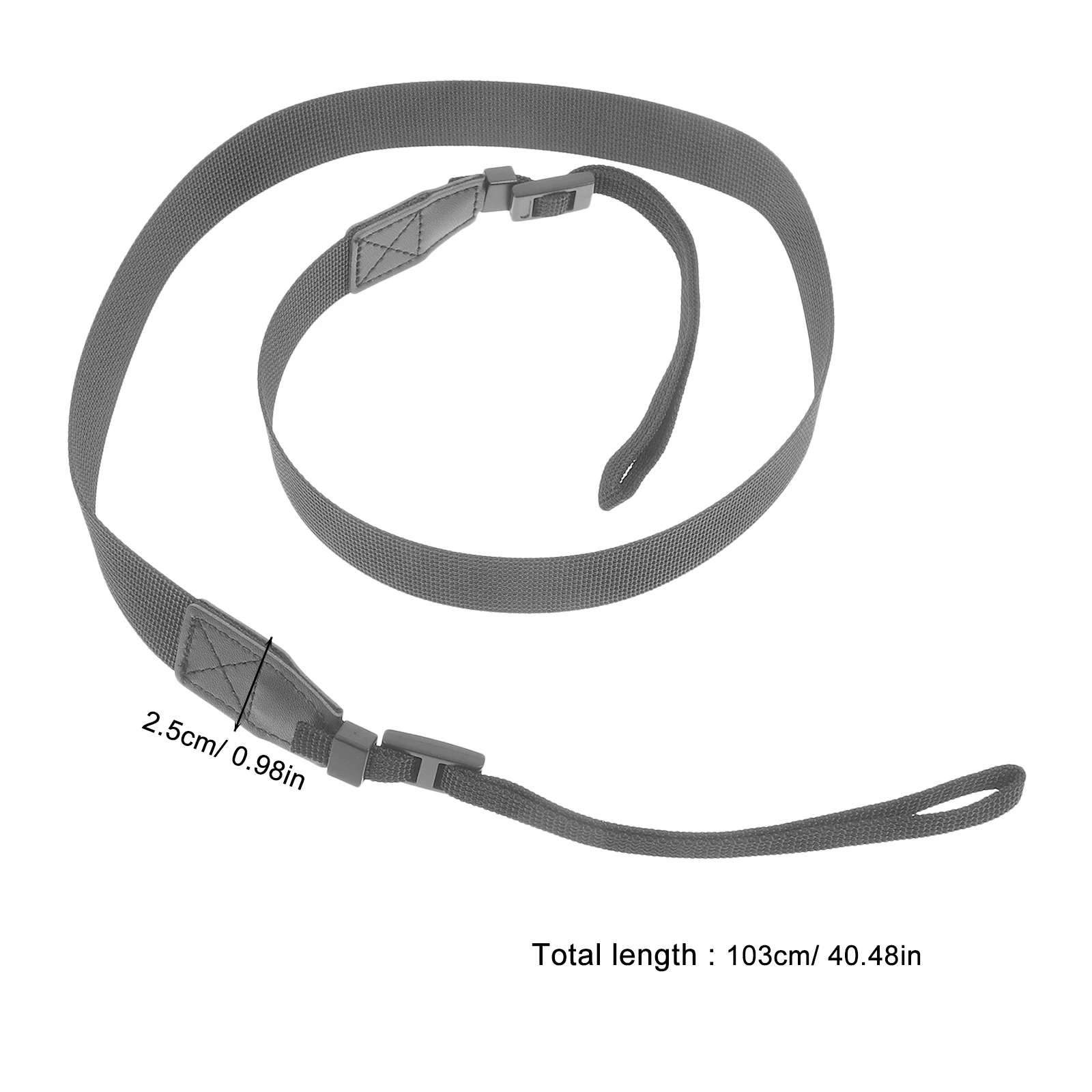 Camera Strap Universal Adjustable Shoulder Neck for DSLR Ergonomic Lightweight Compatible Most Cameras Narrow Black - Image 4