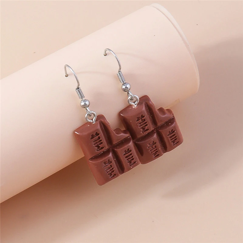 Aihua Neue süße Schokoladen-Halskette für Frauen und Mädchen, handgefertigt, modische Simulation von Lebensmitteln, Schokoladen-Halskette, trendiger Schmuck, Geschenke – Detail 7
