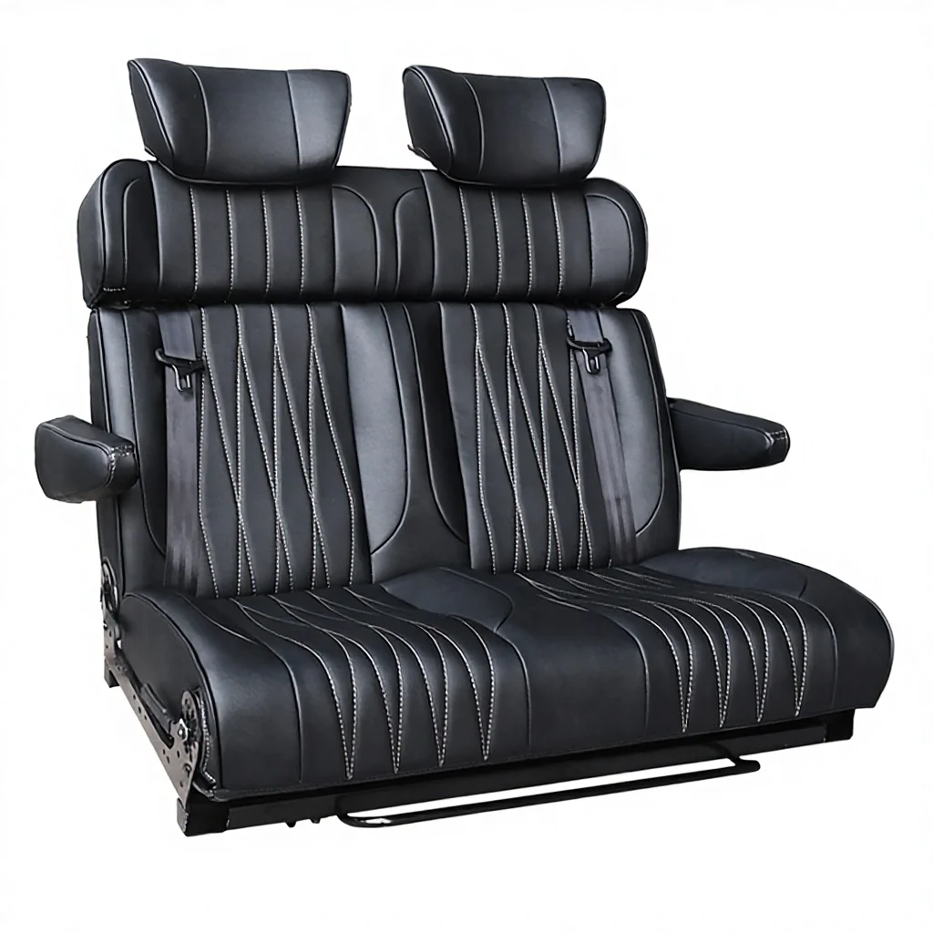 RV Swivel Seat, Business Camper Two-Seater 2026 Customized Reversible SOFA Bed Rear Seats for RV Business Vehicle Car Seats