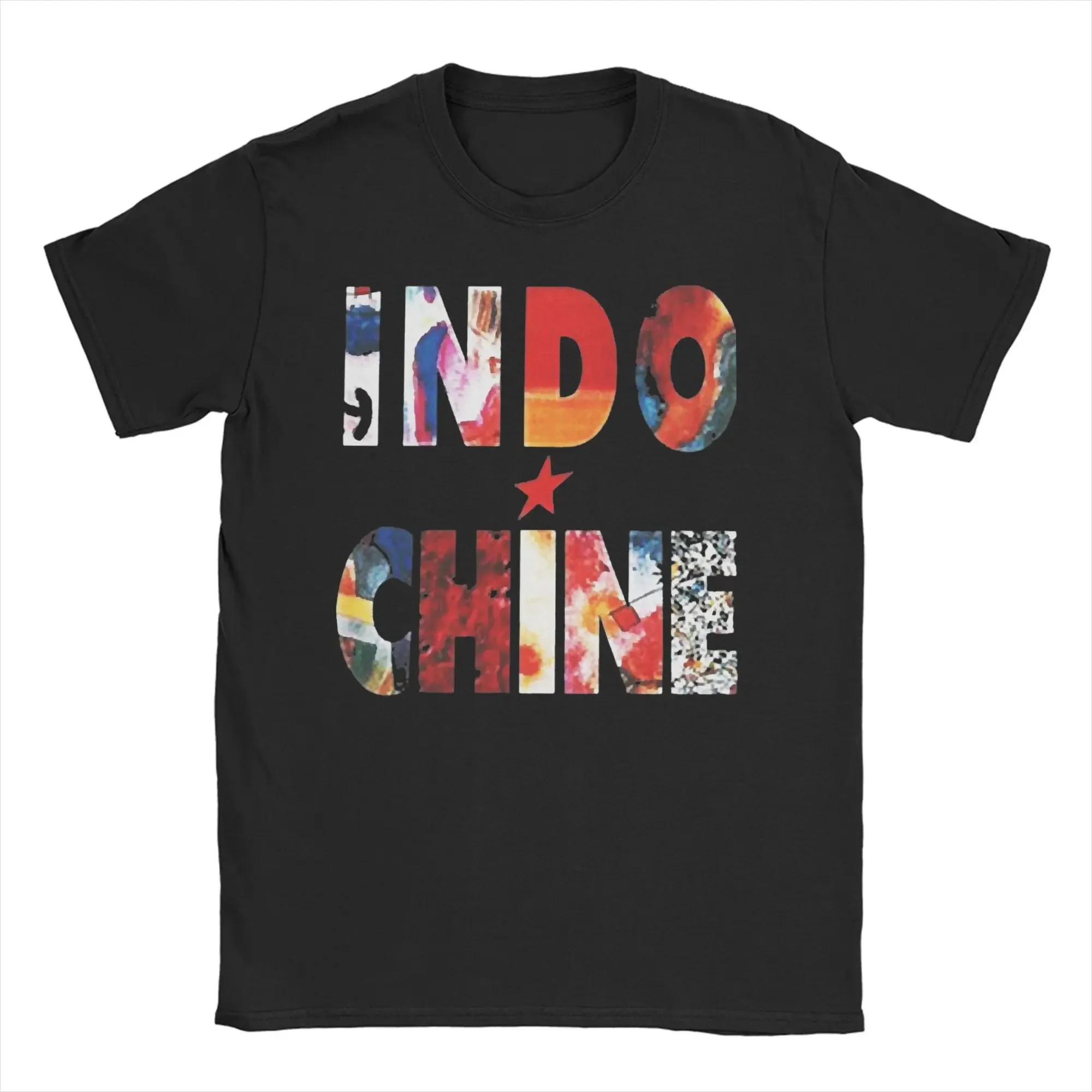 

Men Indochine Tour 2025 T Shirts Funny Cotton Clothes Funny Short Sleeve Round Neck Tee Shirt Classic T-Shirt