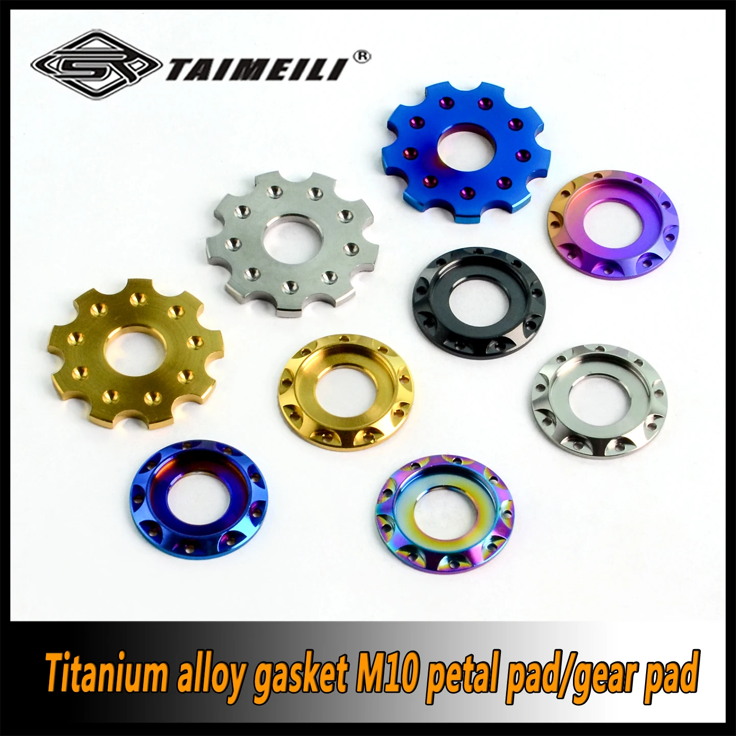 TAIMEILI 1PCS TAIMEILI Titanium alloy gasket M10 gear gasket/petal gasket motorcycle modification and maintenance