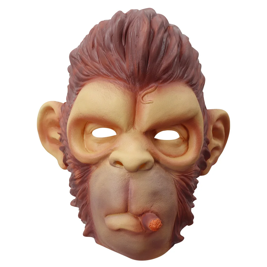 

Monkey Latex Mask Funny Animal Full Headgear Halloween Mask with Yellow