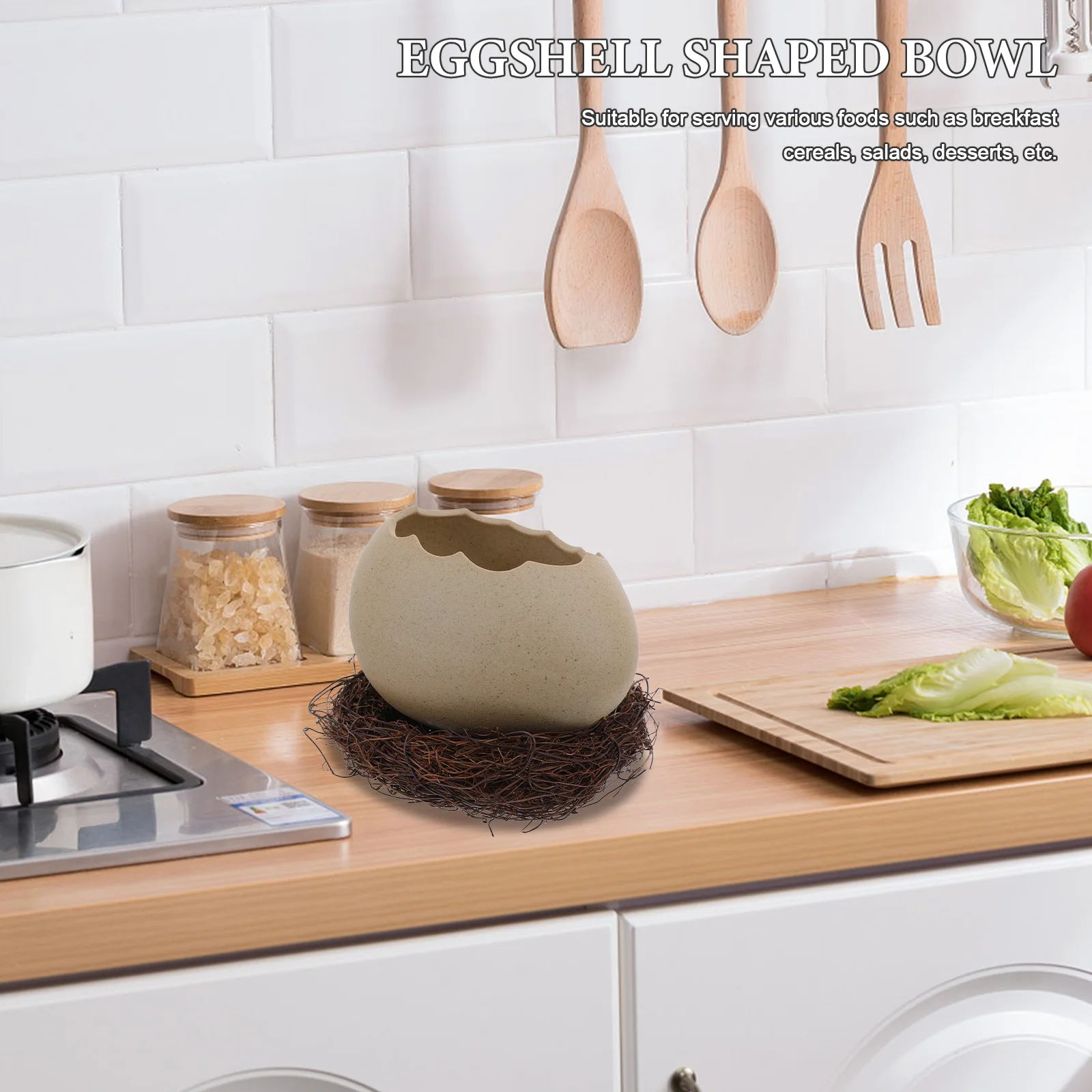 

Eco Friendly Eggshell Bowls Natural Coconut Shell Handmade Rustic Kitchenware Sustainable Reusable Dishwasher Safe Home Dining