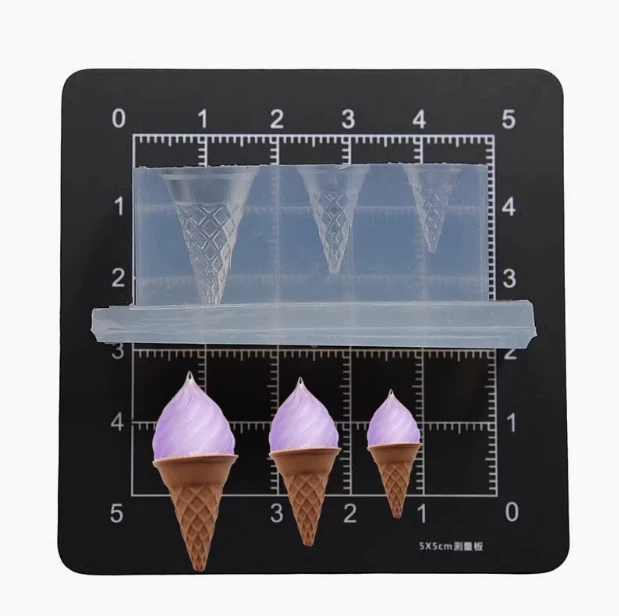Porttery Clay Mini Real Ice Cream Silicone Molds for DIY UV Resin Gule Doll Food Toy  Fasting Shaped DIY molds view 6