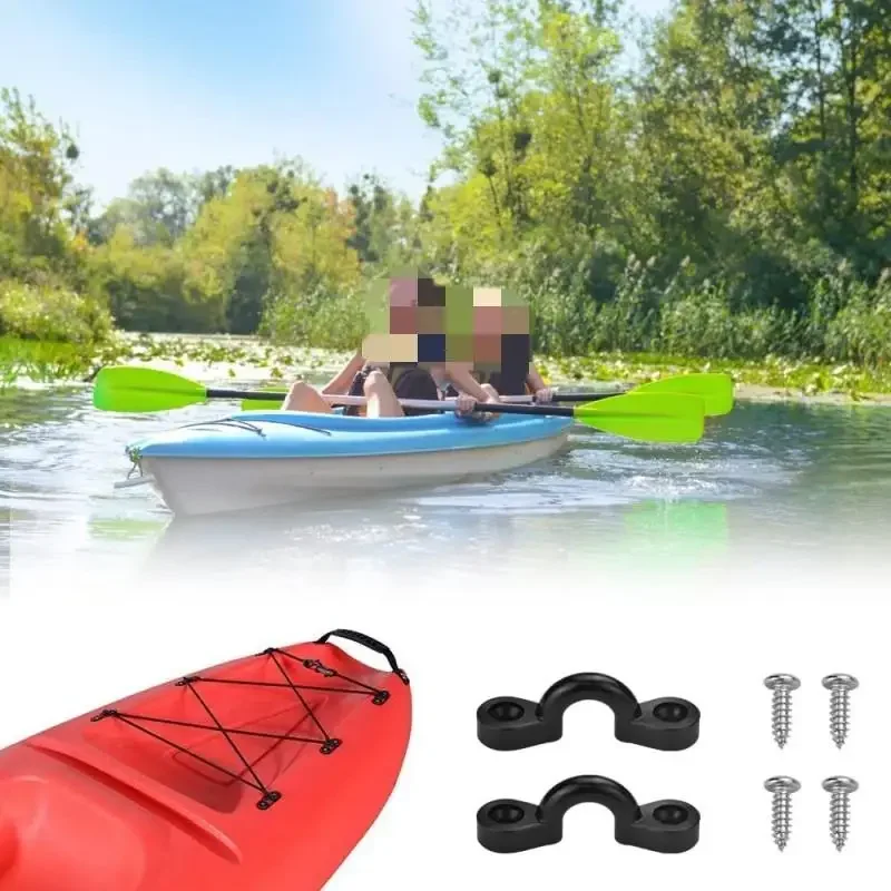 

10 шт., комплект с проушинами для каяка с 20 шт., винты, аксессуары, нейлоновые петли для банджи-палубы, запасные части для каякинга для такелажа на каноэ