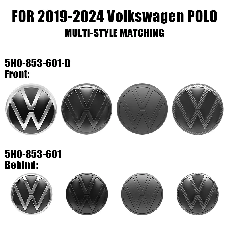 

Cup Holders 1Pc ABS VW Car Front Logo Grille Badge Trunk For Volkswagen Polo 2019 2020 2021 2022 2023 2024 Car Replacement Badge