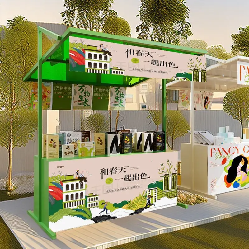 Night market, outdoor mobile stalls, promotional scaffolding stalls, bazaars, commercial streets, snack display racks