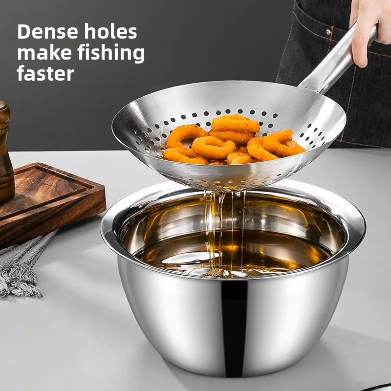 LMM household stainless steel grease trap colander large fried colander