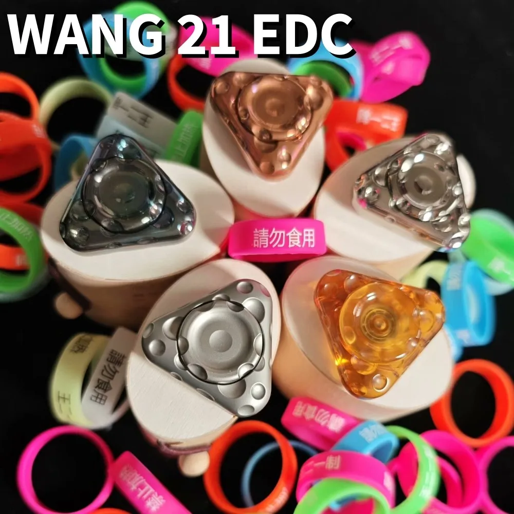 WANG 21 EDC Do Not Eat Fidget Spinner Cheese Mini Gyro Three-Bladed Fidget Spinner Anxiety Relief Gadgets