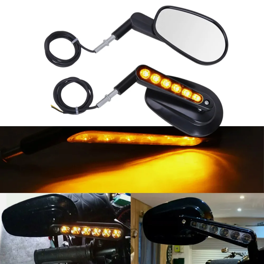 2 pezzi per Harley Davidson VRSCF 2009-2017 specchietto retrovisore LED indicatore di direzione specchietti retrovisori laterali di alta qualità