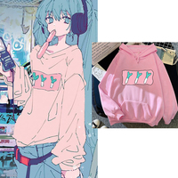 Miku Onion Girl Hoodie Retro Women Harajuku Hoodies Unisex Autumn Winter Clothes Aesthetic Kawaii Pullovers Sweatshirt Vintage