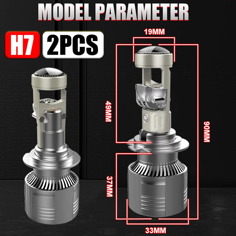 6000 واط 5800000LM H4 H7 BI Led العارض عدسة H11 9005 HB3 9006 HB4 سيارة العلوي لمبة Canbus Lampada 6000K مصباح الضباب الصغير 12 فولت LHD