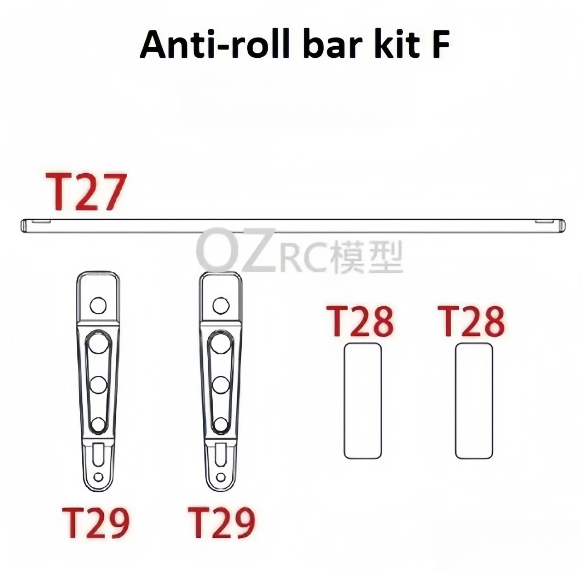

Capo CD1582X Queen U4 Anti-Roll Bar Sway Bar Set for 1/8 Scale RC Crawler Car