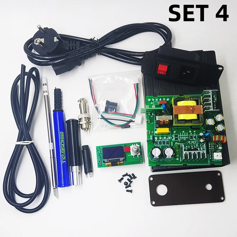 STC-controlador de temperatura OLED 2023 para Estación de soldadura, kit de herramientas eléctricas con puntas de hierro T12, autosueño, calor rápido