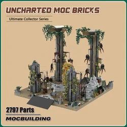 Movie Scene Uncharted MOC Blocks Building Adventurers Series Architecture Model DIY Assembly Technology Bricks Collection Toys