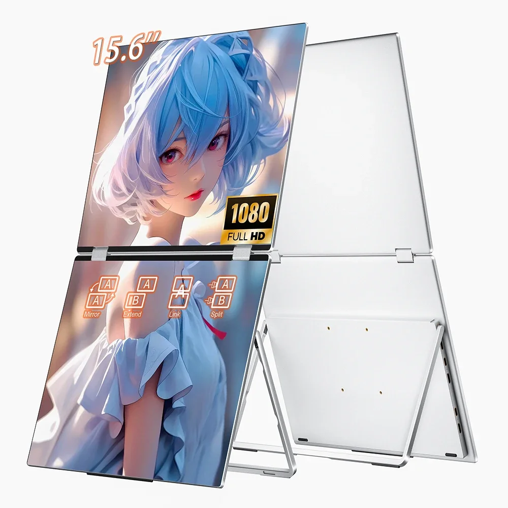 

Горячая новинка 2026: Портативный монитор 15,6 дюйма 1080P FHD, USB-монитор для ноутбуков, мобильных устройств, игр и расширения экрана