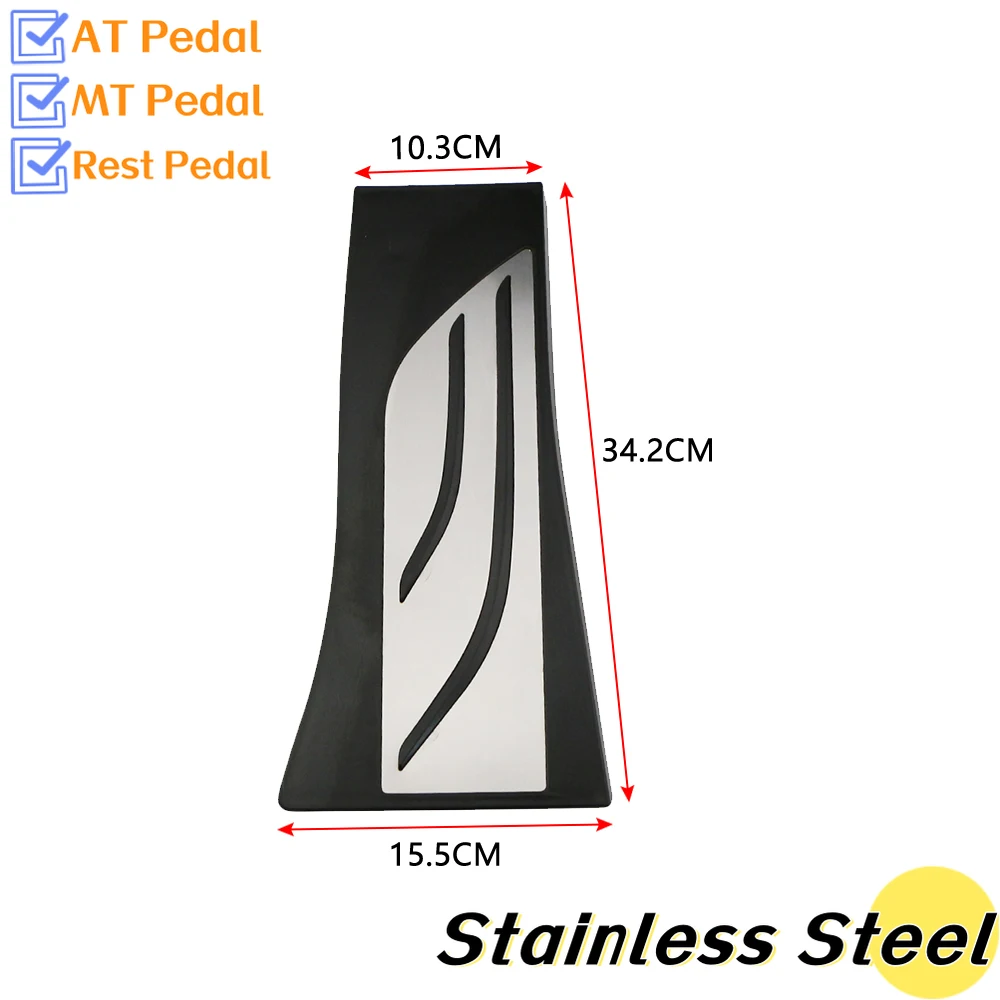 Cubierta de pedales de coche LHD para BMW X5 X6 F15 F16 E70 E71 E72 2008 - 2020 almohadilla de Pedal de reposapiés de freno de Gas de acelerador de acero inoxidable
