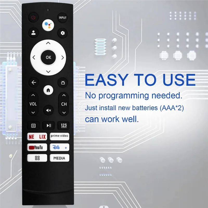 A19E-ERF3S90H Substituir controle remoto para Hisense Smart TV 50A6H 50A65H 43A6H 43A65H