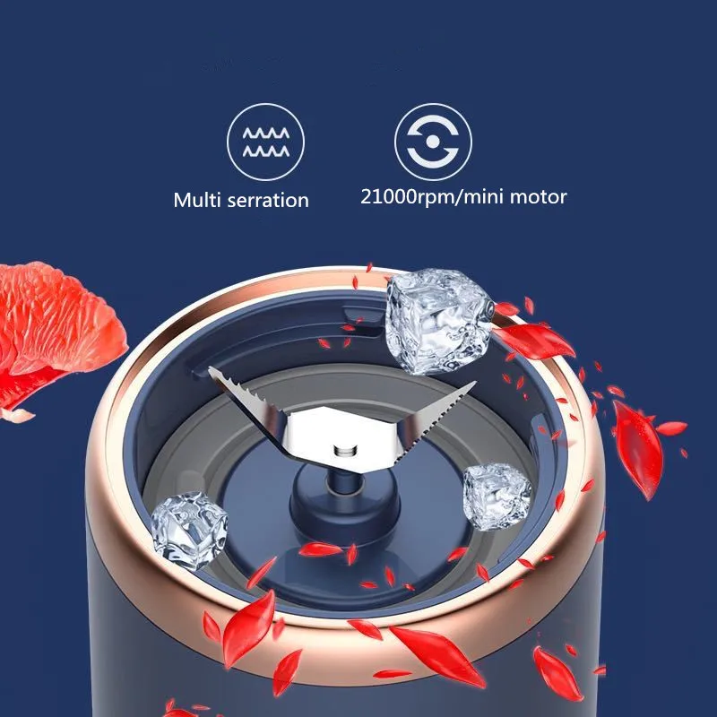 Exprimidor eléctrico portátil para viaje, licuadora inalámbrica de limón, naranja y fruta, mezclador USB, máquina exprimidora de batidos, 400ml