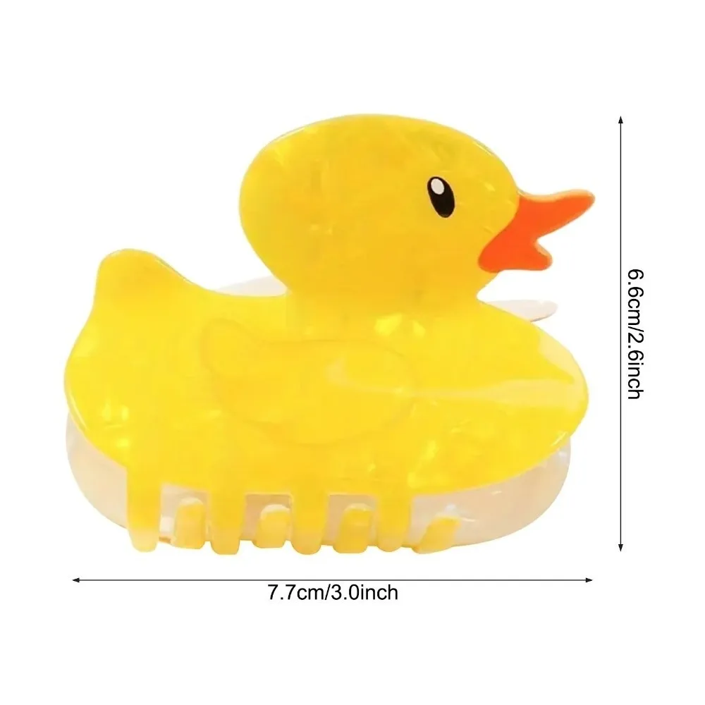 إكسسوارات الشعر الكرتونية، مشابك شعر البط الأصفر، ملحقات تصفيف الشعر من الأكريليك، مشابك شعر غير قابلة للانزلاق للفتيات