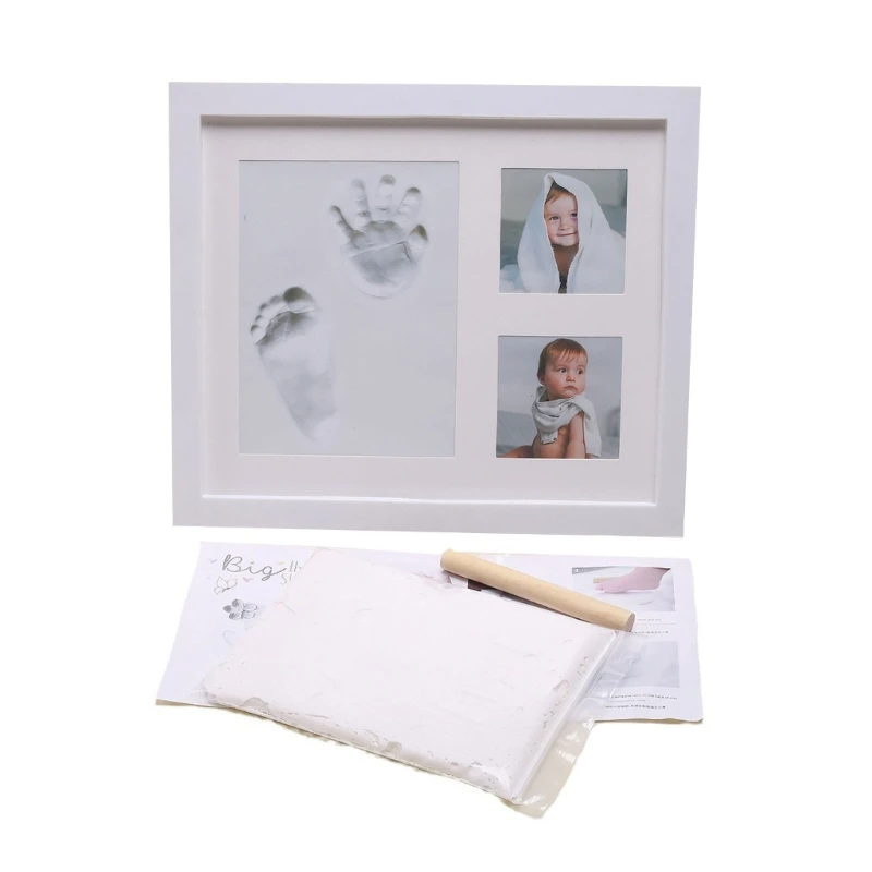 1 Set Infant Handprint and Foot Print Picture Frame Toddlers Photo Frames Creative DIY Infant Baby Growth Memorial Gift