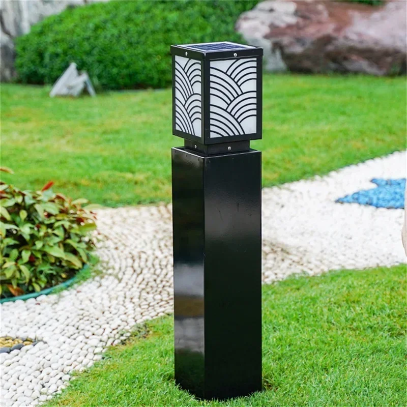 ASHER Outdoor Lawn Lights Retro Black Garden Lamp LED Waterproof IP65 Home Decorative for Duplex