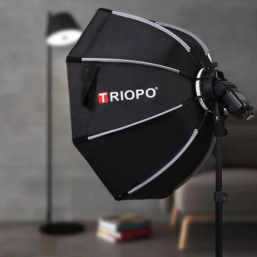 TRIOPO KX 65CM Softbox Foldable Octagon Soft box Portable Box Light for Godox AD200 V1 Speedlite Flash Light Photography Studio