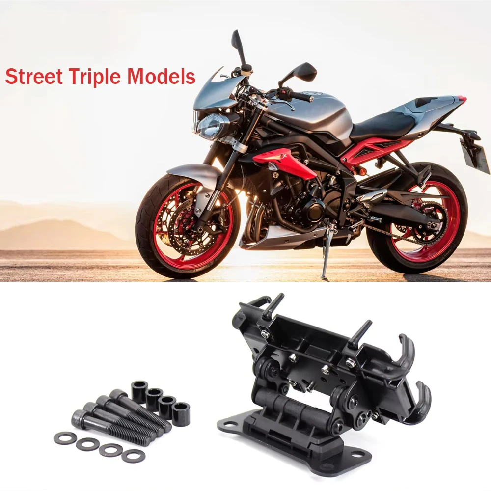 

For Street Triple Models 2011-2016 2015 2014 NEW Motorcycle Accessories Black Mobile Phone Holder GPS Stand Bracket