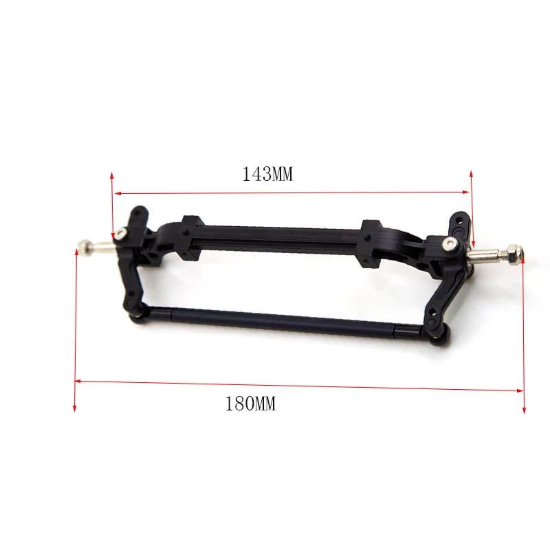 LESU Modell 1PC Metall-Vorderlenkgestänge für 1/14 Tamiya Truck – Schwarze Achsstange (RC-Traktor-Upgrade-Teil) – Detail 1