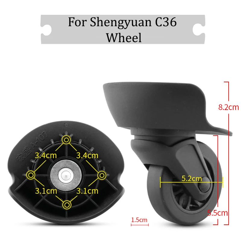 

Suitable For Shengyuan C36 Universal Wheel Silent Wheel Luggage Anti-wear Wheels Replaceable Wheels Flexible Rotation Wheels