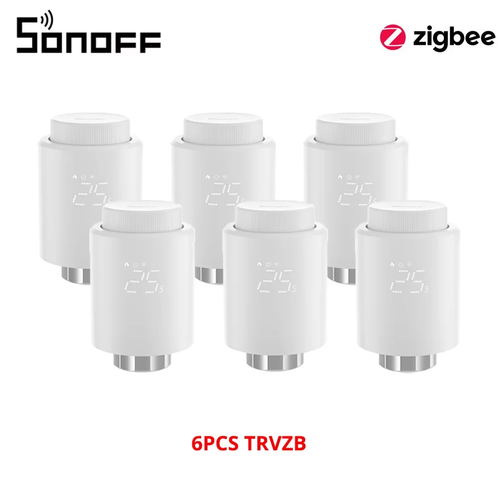 1-6PCS SONOFF TRVZB Zigbee Thermostatic Radiator Valve Smart Home eWeLink App Remote Control Works with SONOFF ZB Bridge-P image 3