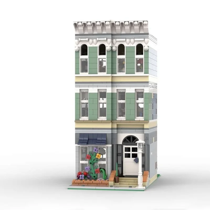 1258 個 MOC モジュラーハウス オルタナティブビルド 組み立てモデル ビルディングブロック DIY おもちゃ クリエイティブアイデア 教育 クリスマスギフト ブリック 誕生日