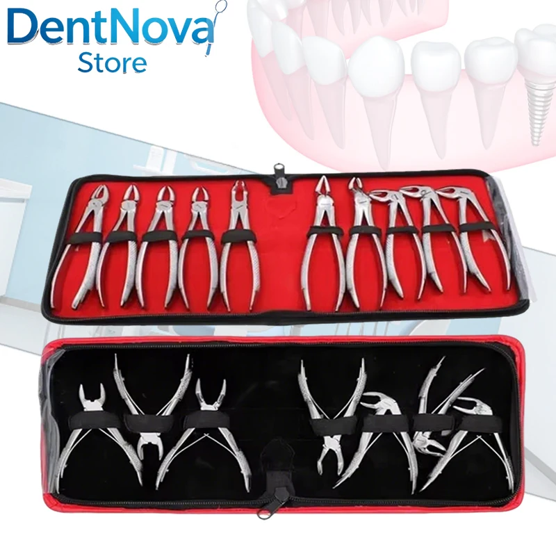 

Professional Dentist Tooth Extraction Kit 7pcs Kids 10pcs Adult - Premium Stainless Steel Surgical Forceps Set