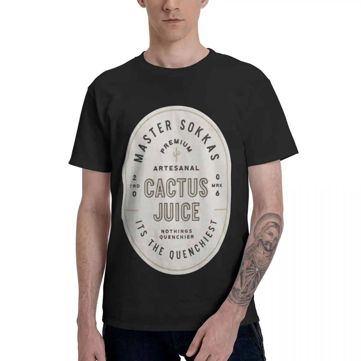 Fashion Cactus Juice T-Shirt Pure Cotton Crewneck Male T Shirts Short Sleeve Oversized Casual Tees Hoodie EU Size