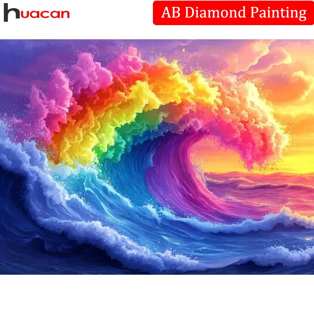 Huacan Diamant-Gemälde, Tier-Panda, komplett, rund, quadratisch, Mosaik, Pilz, neue Kollektion, Heimdekoration