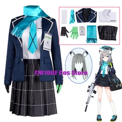 Sunaokami Shiroko Cosplay Anime Blue Archive Costume School JK Uniform Wig Headwear Ear Set Halloween Party Outfit for Women