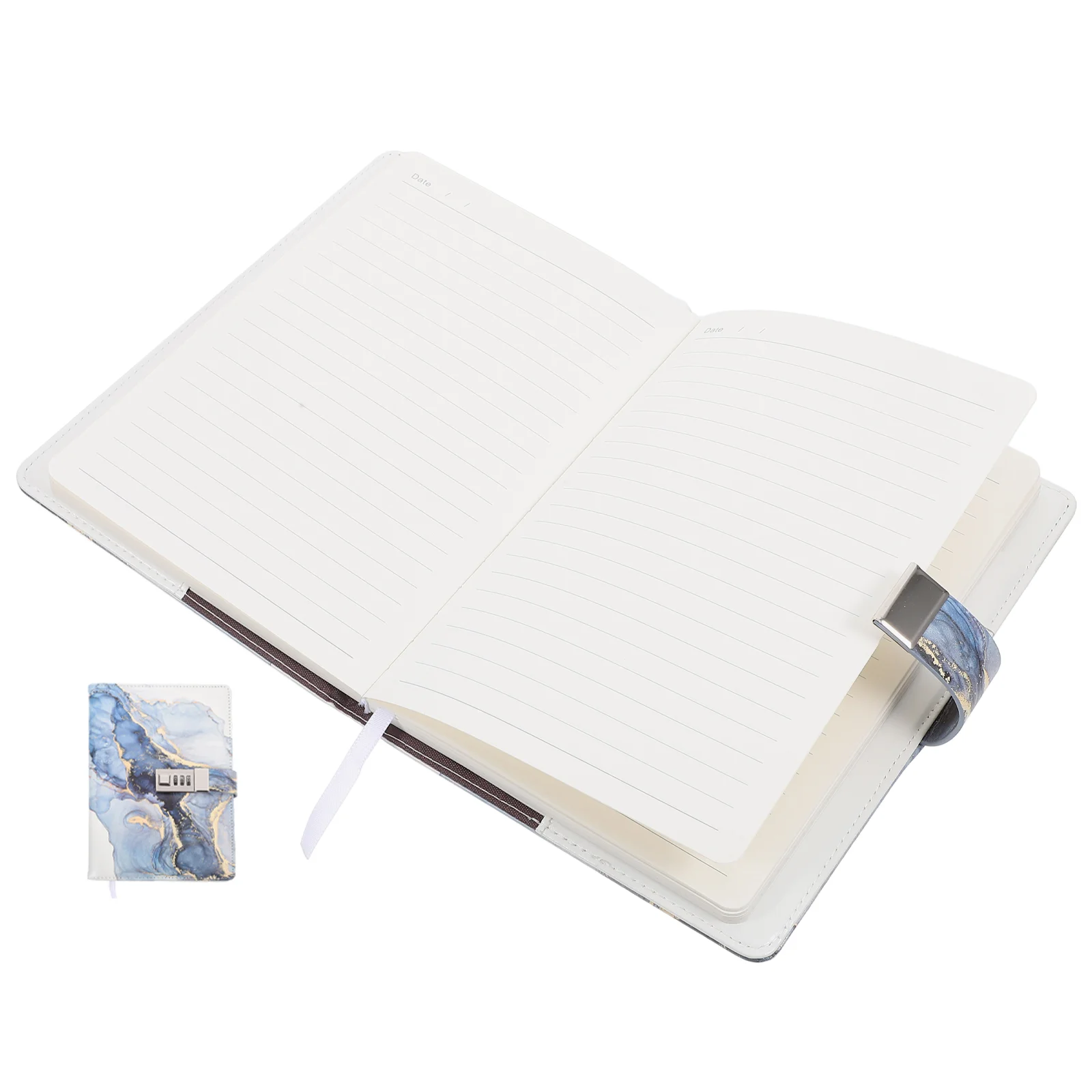 Wachtwoorddagboek De notebookagenda's voor meisjes met slot Communicatiedagboek Dowling Paper Marble Locks Kit