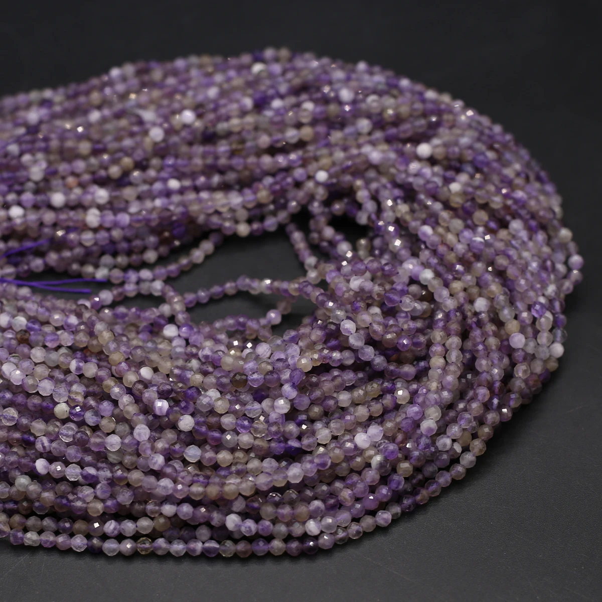 Natural Stone Faceted Beaded Round Amethysts Gemstone Isolation Loose Beads for Jewelry Making Diy Necklace Bracelet Accessories