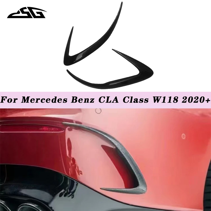 

Задний бампер из углеродного волокна, вентиляционное отверстие, боковые плавники, фартук, сплиттер Canard для Mercedes Benz CLA Class W118 2020+, комплект кузова