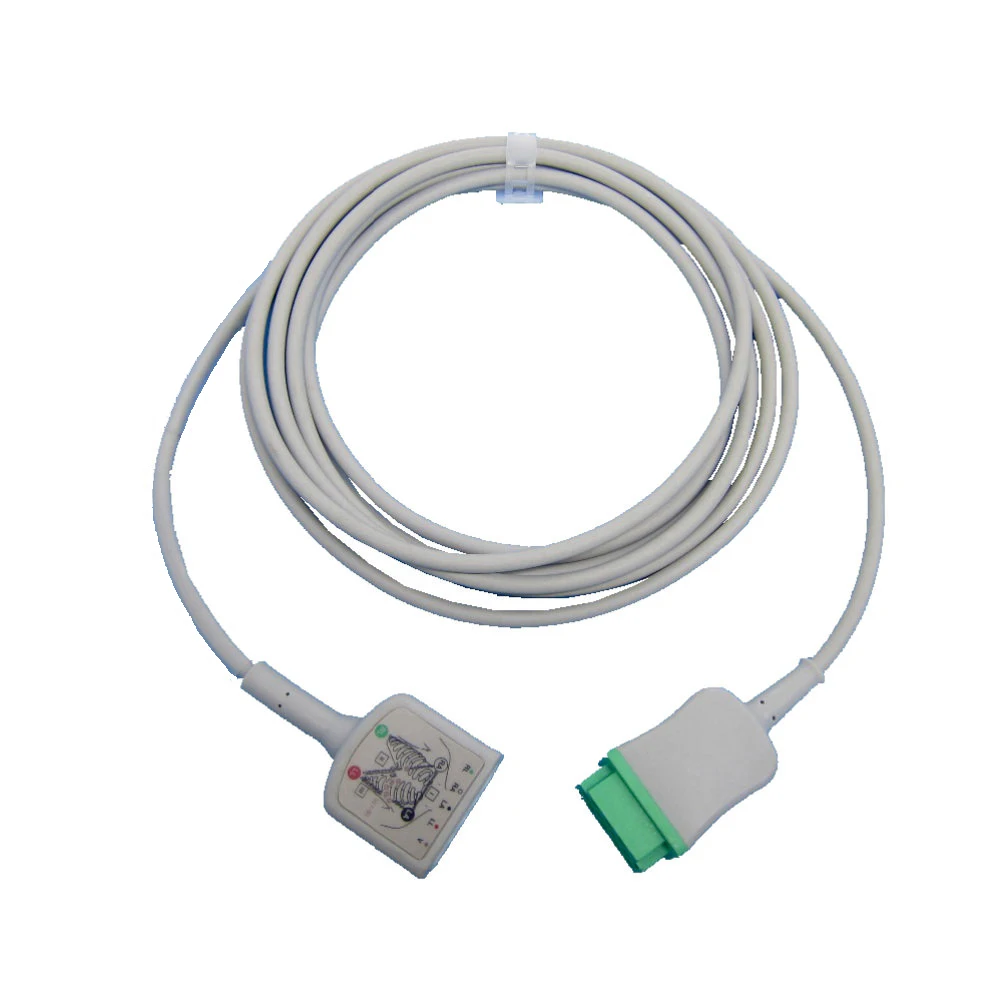 Compatible With GE ECG 5-leads Trunk Cable For 3-5 Leads Patient Monitor