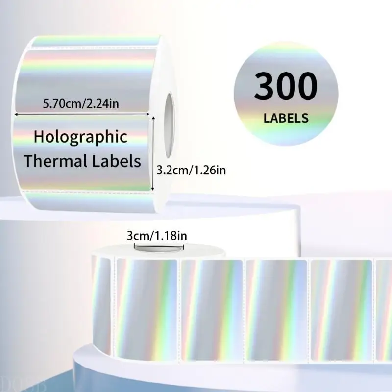 D08B 300 قطعة ملصق لاصق حراري لامع للشحن بالتجزئة #6