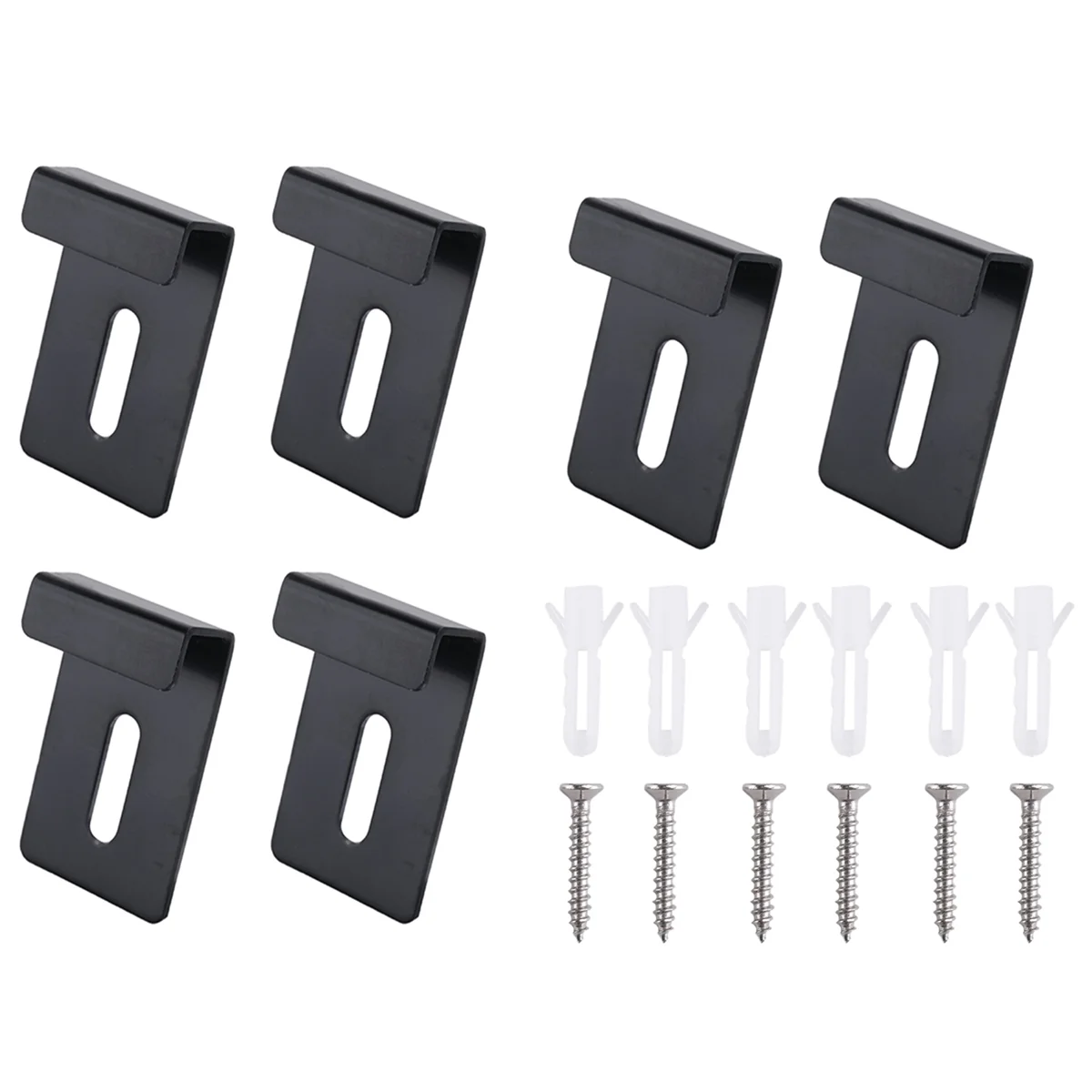 SLQZT 6Pcs 금속 거울 클립 3/4 와이드 채널 미러 행거 클립 거울 용 대형 무거운 리테이너 클립