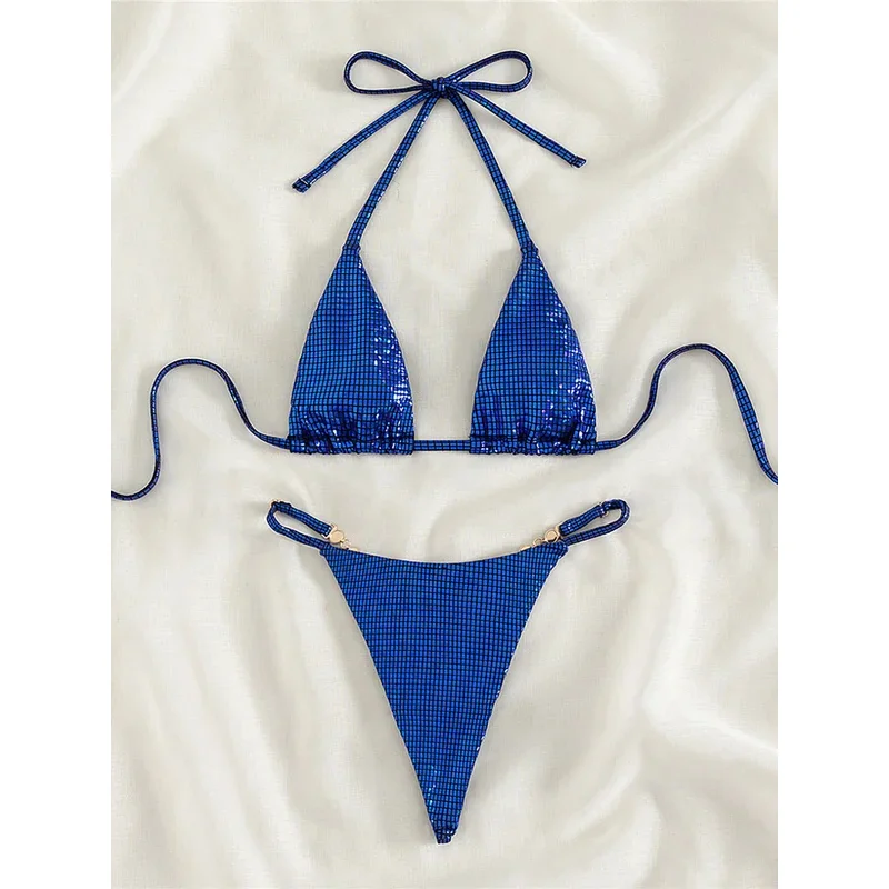 XS - L sexy diamond mini smart halter swimsuit women swimwear female swimsuit two-pieces bikini set bather bathing suit