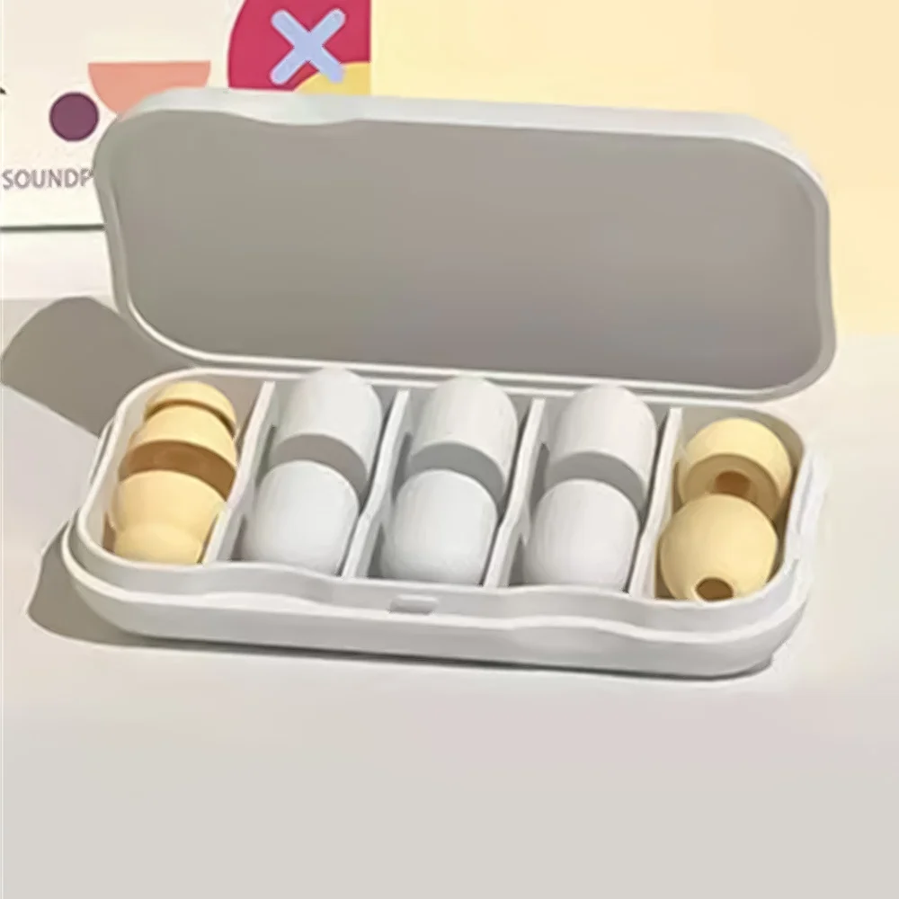 소음 감소 귀마개, 소음 감소, 수면 귀마개, 특수 음소거, 부드러운 느린 리바운드, 코골이 방지, 빨간색 소형, 1 ~ 8 개