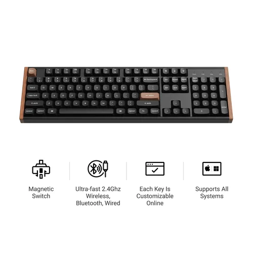 Keychron K10 HE interruptor magnético inalámbrico teclado personalizado edición especial retroiluminación RGB de tamaño completo tecla PBT de doble disparo