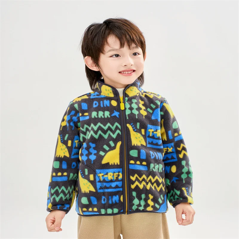 2-8T Dinosaurs Children Jackets Outwears for Boys Spring Autumn  Zipper Cute Hot Selling  Warm Clothing Baby Coats Clothing