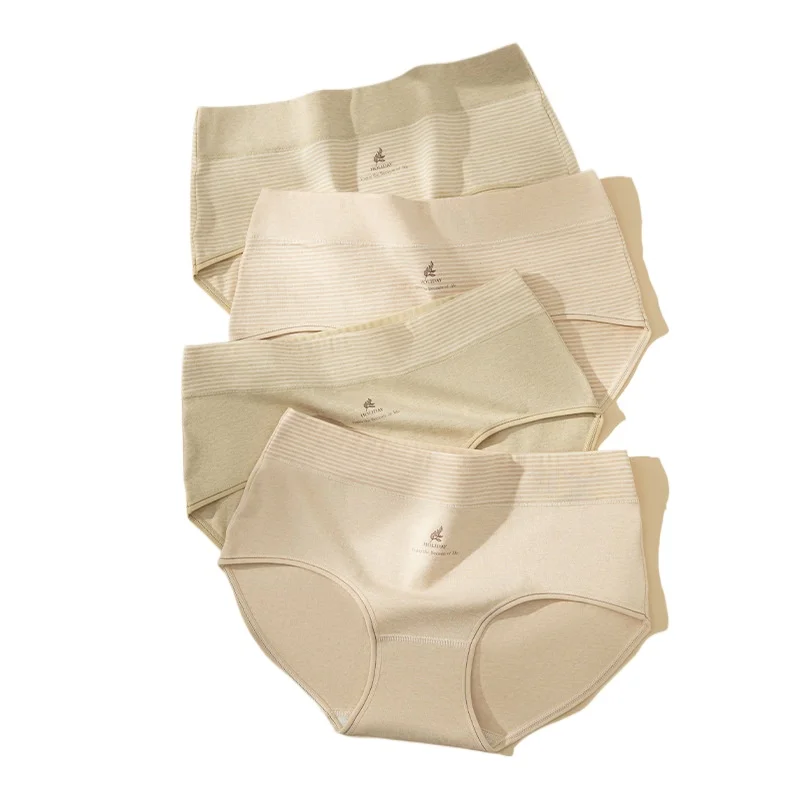 

4 шт. женское нижнее белье, хлопковые женские трусики со средней талией, антибактериальные хлопковые женские трусы с промежностью, женские трусы