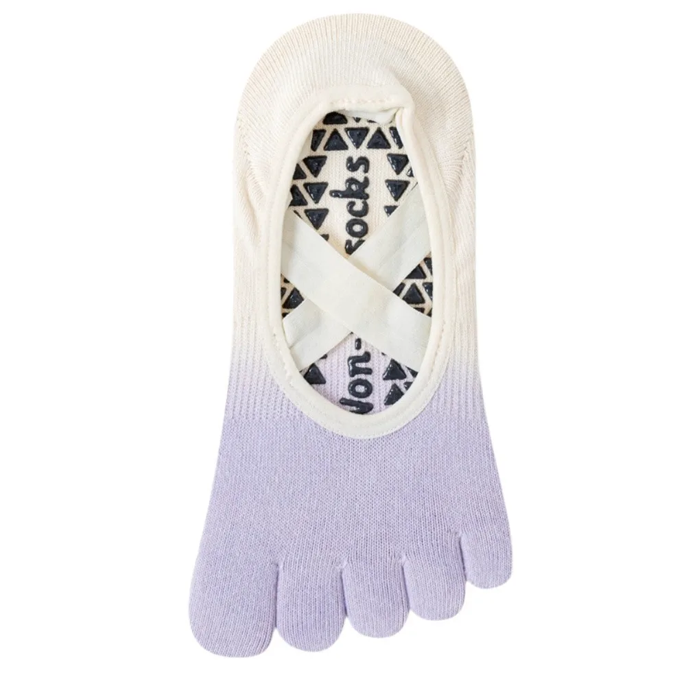 Casual Anti-Slip Sports Five Finger Socks Gradient Color Split-toed Women Yoga Socks Low-Cut Thin Yoga Short Hosiery Yoga