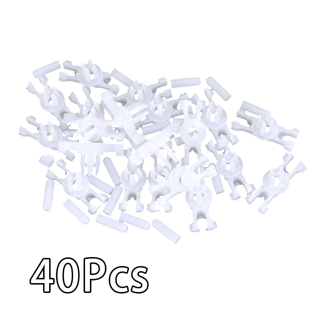 40pcs/Set Car Side Door Trim Moulding Strip Clip White Plastic Fit for VW Old Beetle Golf Jetta MK1